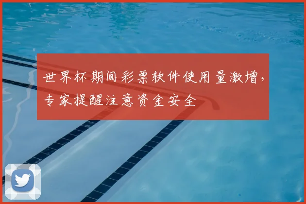 世界杯期间彩票软件使用量激增,专家提醒注意资金安全